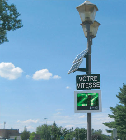 Speed display sign